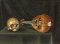 Skull with Italian Mandolin