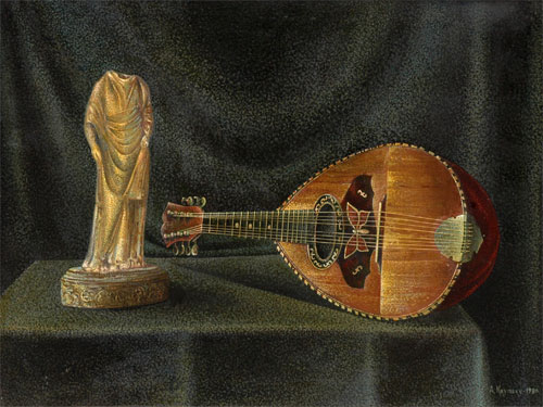 Greek Sculpture with Italian Mandolin